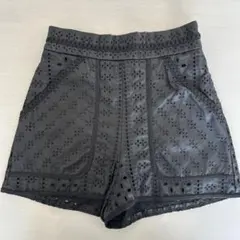 ※最終価格　ZARA★ブラックレーザー★ショートパンツ　XS