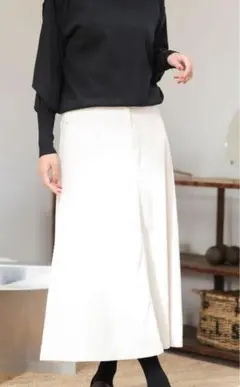 BEAMS HEART コーデュロイ フレアスカート　ライトベージュ