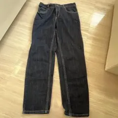 レトロガール テーパードデニム ストレートデニム バック ウエスト ゴム