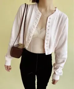 EDITFORLULU エディットフォールル シアーギャザーカーディガン 美品