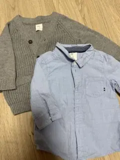 H&M カーディガンとシャツセット 68