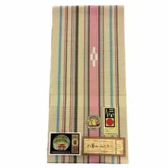 新品 綿 半幅帯 四寸帯 八重山 みんさー 伝統的工芸品 くすみピンク