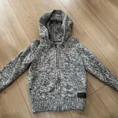 Baby GAP グレー系フード付きニットパーカー