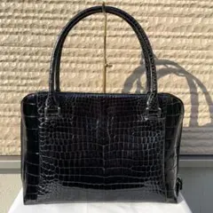 希少　マット　クロコダイル　ハンドバッグ