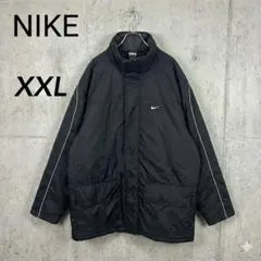 NIKE ナイキ 中綿ナイロンジャケット XXL ブラック 刺繍ロゴ