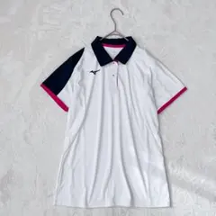 ミズノ| トレーニング用半袖ポロシャツ【S】配色デザイン　小さいサイズ　ロゴ