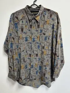 STEFANO VALENTINO 長袖柄シャツ