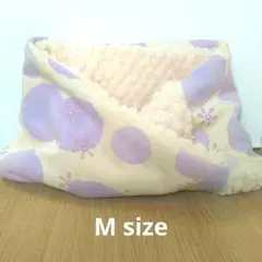 3層で暖かい☆　Mサイズ　ネックウォーマー　あわゆき　ピンク　生成りボア