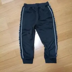 ブラック サイドストライプ ロングパンツ 140