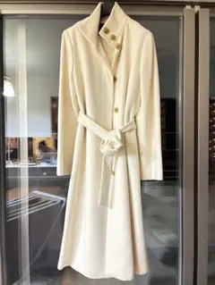 ‼️最終ビッグSALE‼️【UNTITLED】アイボリー ロングコート ベルト付き