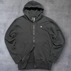 adidas フルジップ パーカー フーディー ダブルジップ ブラック 2XO