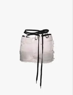 THEREDTHREAD corded script skirt mini - メルカリ