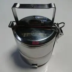 ステンレス製二段ランチボックス