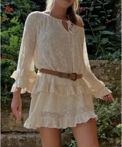 新品未使用　ZARA フリルワンピース M