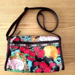 LeSportsac レスポートサック ショルダーバッグ 花柄 猫