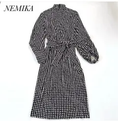 極美品✨ネミカ レリアン ロングワンピース 濃紺 フレア 大きいサイズ 13+ 極美品✨ネミカ レリアン ロングワンピース 濃紺 フレア 大きい