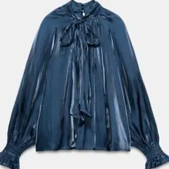 ZARA リボンブラウス