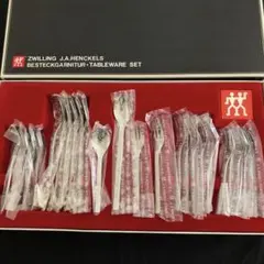 【未使用】ヘンケルス　カトラリーデザートセット ステンレス 24本 (箱無)のサムネイル