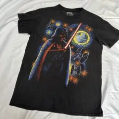 レディース【M】　スターウォーズ/ダースベイダー　ゴッホ風　Tシャツのサムネイル