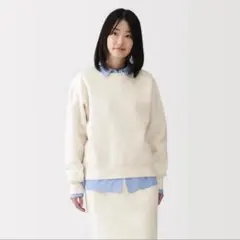 無印良品　MUJI スウェットカットソー オフホワイト