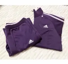 アディダス　adidas パープル　紫　ジャージ　上下セット　セットアップ