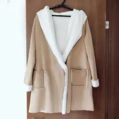 ロングボアコート ムートン(アズールバイマウジー スライ ティティベイト コカ