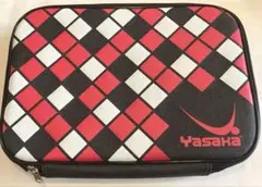 Yasaka 卓球ラケットケース 赤黒チェック