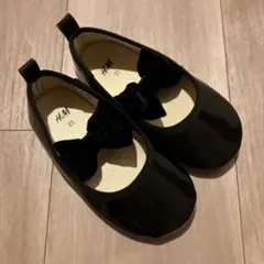 H&M 黒 リボン付きフォーマルシューズ 13センチ