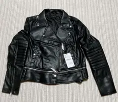 新品未使用品 ZARA ライダースジャケット クロップド丈