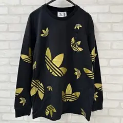 値引き アディダス オリジナルス adidas トレフォイル 総柄 ロンT 長袖