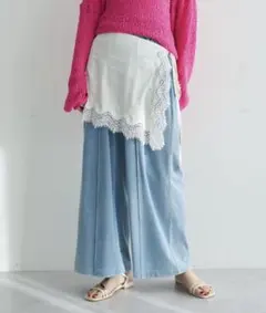 Editt by YECCA VECCA 【2点SET】レイヤードワイドパンツのサムネイル