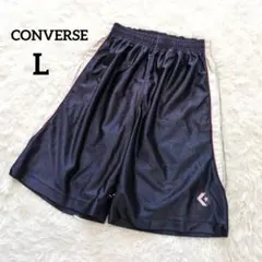 コンバース　ハーフパンツ　L　ネイビー　ピンク　サイドライン　スポーツ　6386