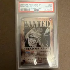 PSA10】手配書 黒ひげ マーシャル・D・ティーチ - メルカリ
