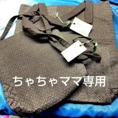 新品 幾何学模様の茶色バッグとポシェットセット