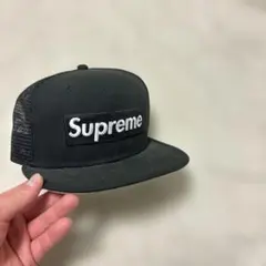 Supreme ブラック メッシュキャップ