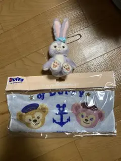 ダッフィーミニタオル （ステラルーぬいぐるみのおまけつき）
