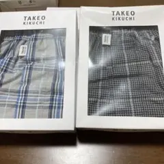新品TAKEO KIKUCHI チェック柄トランクス 2枚セットＳ