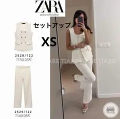 ZARA デニムダブルブレスト セットアップ xs - メルカリ
