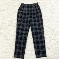 グローバルワーク GLOBAL WORK チェック柄テーパードパンツ Sのサムネイル