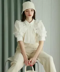 Seemi.by NICE CLAUP フリルボウタイブラウス Seemi