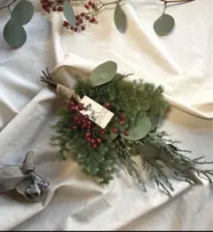 クリスマス　スワッグ　リース　ガーランド　ドライフラワー　ハンドメイド