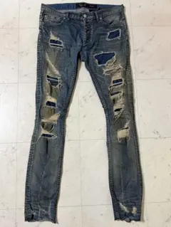 ファガッセン デニム WATER W32 ストレッチ ダメージ加工