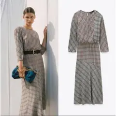 zara ひざ丈ワンピース
