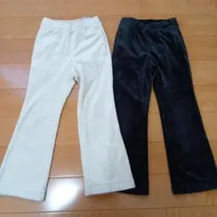GU ヌクヌクニットコールフレアパンツ