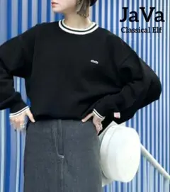 JaVa/ジャバ/クラシカルエルフ/衿ラインクルーネック/メッシュ/黒/L