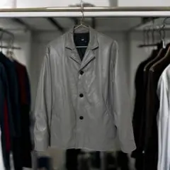 《HARE》ハレ グレー系 フェイクレザー ジャケット Sサイズ