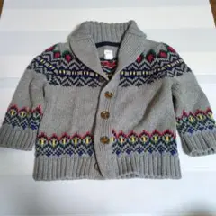 baby GAP ノルディック柄カーディガン