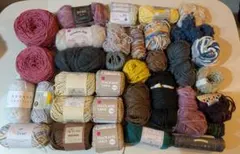 毛糸セット 約30玉 アクリル・コットン・ウール