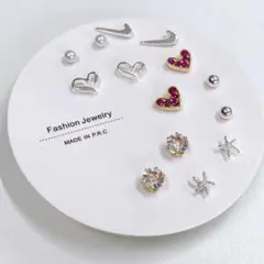 【ラスト1点】かわいいピアスまとめ売り☆シルバー ピンク ハート パール 29