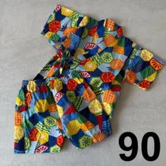 シシュノン　フルーツ　甚平　フルーツ柄